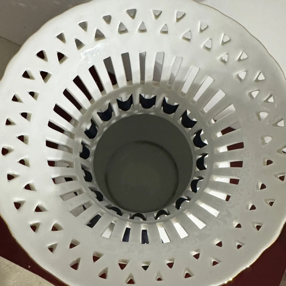 Vintage Formalities by Baum Bros. with a basket weave lattice